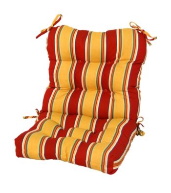 Greendale Home Fashions Carnival Stripe Outdoor High Back Chair Cushion