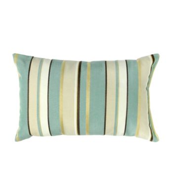 Greendale Home Fashions Set of 2 Spa Stripe Rectangle Outdoor Accent Pillows