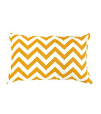 Greendale Home Fashions Set of 2 Yellow Zig Zag Print Rectangle Outdoor Accent Pillows
