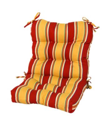Greendale Home Fashions Carnival Stripe Outdoor Seat-Back Chair Cushion