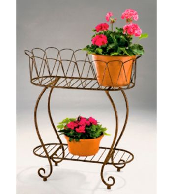 Metal Oval Wave Planter