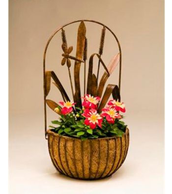 Metal Dragonfly Wall Basket with Liner