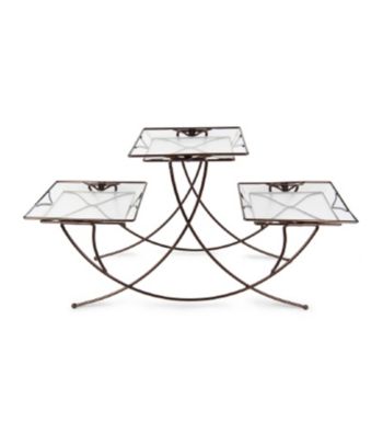 Dark Bronze Triple Square Plant Stand