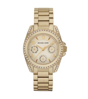 Michael Kors® Stainless Steel with Shiny Goldtone Finish Watch
