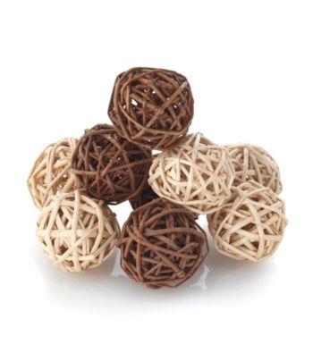 LivingQuarters Mini Wicker Spheres for Floral & Candle Arrangements