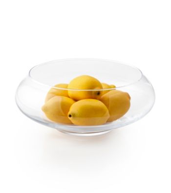 LivingQuarters Large Clear Glass Garden Dish