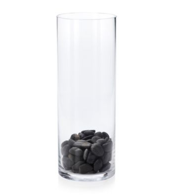 LivingQuarters Clear Glass Cylinder Vase