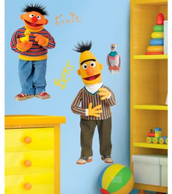 Bert and Ernie Peel-and-Stick Giant Wall Decals
