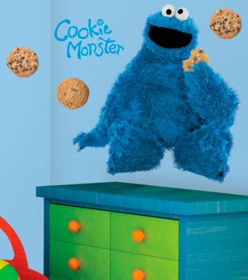 Cookie Monster Peel-and-Stick Giant Wall Decals