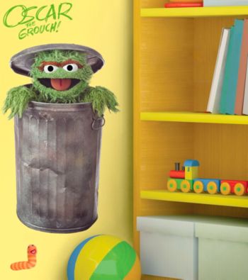 Oscar the Grouch Peel-and-Stick Giant Wall Decals