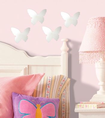 Butterfly Peel and Stick Small Mirror Wall Decals