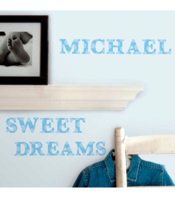 Blue Alphabet Peel and Stick Wall Decals
