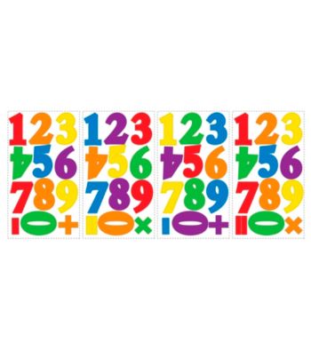 Primary Numbers Peel and Stick Wall Decals