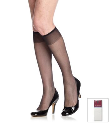 Hanes® 2-pk. Reinforced Toe Silky Sheer Knee Highs