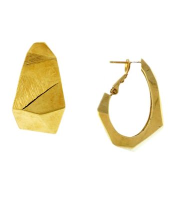 Vince Camuto™ Goldtone Angular Hoop Earrings