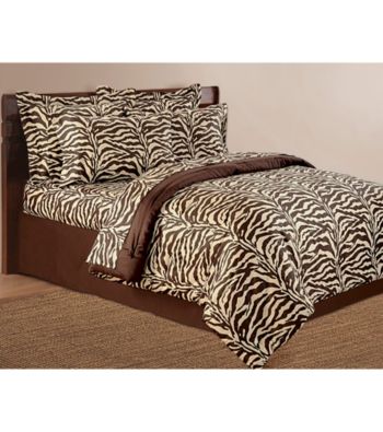 Scent-Sation, Inc. Wild Life Brown Zebra Print Sheet Sets