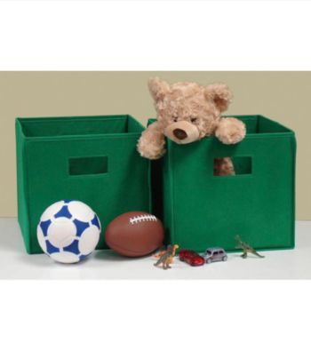 RiverRidge Kids Green 2-pc. Folding Storage Bin Set