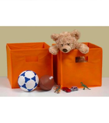 RiverRidge Kids Orange 2-pc. Folding Storage Bin Set