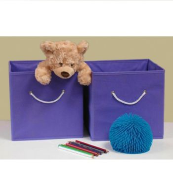 RiverRidge Kids Purple 2-pc. Folding Storage Bin Set