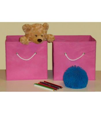 RiverRidge Kids Pink 2-pc. Folding Storage Bin Set