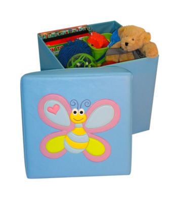 RiverRidge Kids Lt Blue Kids Storage Ottoman