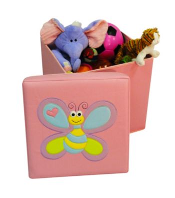RiverRidge Kids Pink Kids Storage Ottoman