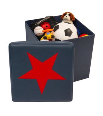 RiverRidge Kids Dark Blue Kids Storage Ottoman