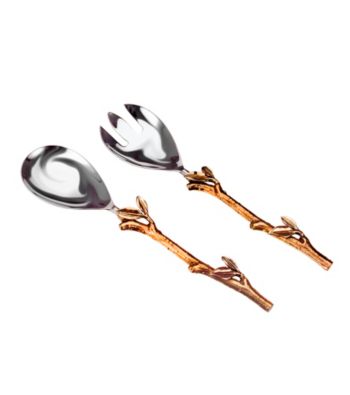 Godinger® Leaf Design Two-Tone Salad Set