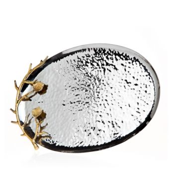 Godinger® Leaf Hammered Oval Tray