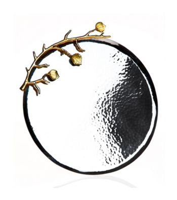 Godinger® Leaf Hammered Round Tray