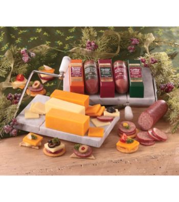 Swiss Colony® Marble Cheese Board with Cheeses & Sausages