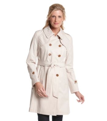 DKNY® Belted Double-Breasted Trench Coat