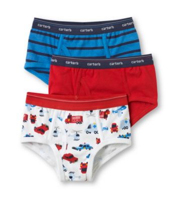 Carter's® Boys' 2-5 Blue/Red/White 3-pk. Airplane Striped Briefs
