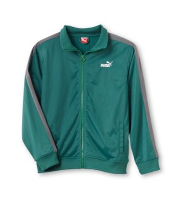PUMA® Boys' 8-20 Green/Grey Tricot Jacket