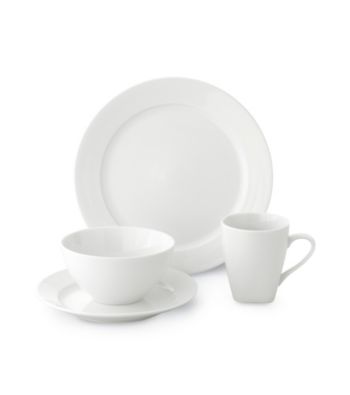 LivingQuarters Whiteware Round 16-pc. Dinnerware Set