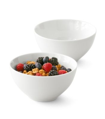 LivingQuarters Whiteware Round Set of 2 Cereal Bowls