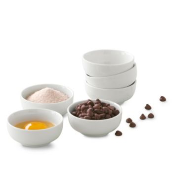 LivingQuarters Whiteware Set of 6 Round Prep Bowls