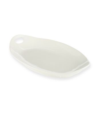 LivingQuarters Whiteware Oval Platter with Handles