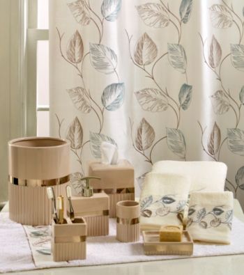 Croscill® Relaxed Stripe & Arbor Leaves Bath Collections