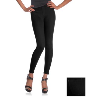 HUE® Denim Jeans Color Leggings - Black