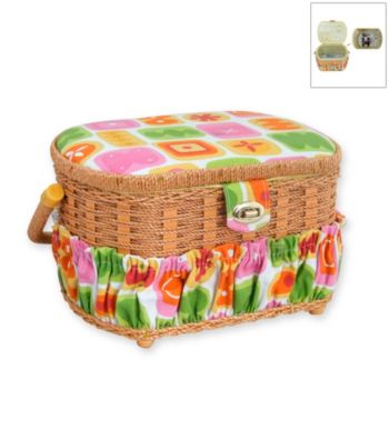 Michley Lil' Sew & Sew Sewing Basket and 42-pc. Sewing Kit