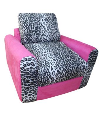 Fun Furnishings Pink Leopard Chair Sleeper