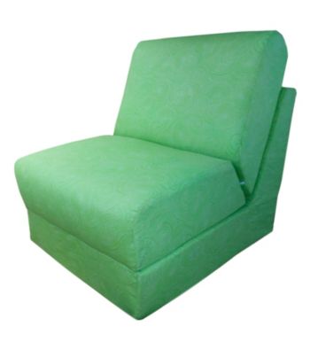 Fun Furnishings Lime Green Let it Grown Organic Print Teen Chair Sleeper