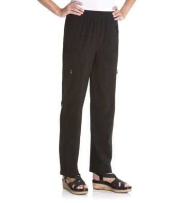 Laura Ashley® Petites' Jet Black Weekend Long Pants