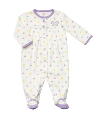 Carter's® Baby Girls' Ivory/Lilac Dot Terry Ballerina Sleep and Play