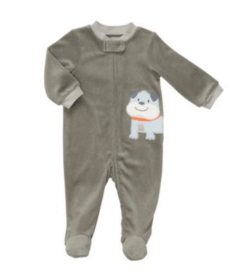 Carter's® Baby Boys' Charcoal Terry Dog Sleep and Play