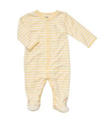 Carter's® Baby Yellow/White Striped Terry Giraffe Sleep and Play