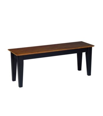 International Concepts Black/Cherry Shaker Bench