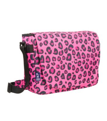 Wildkin Pink Leopard Laptop Messenger Bag