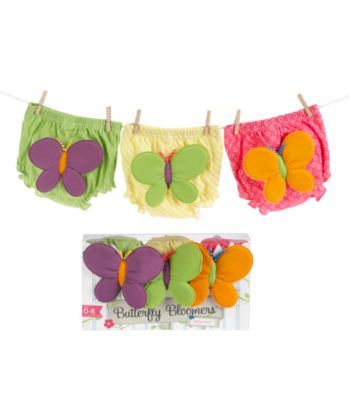 Baby Aspen Baby Girls' 3-peice Butterfly Bloomers for Fluttering Bums